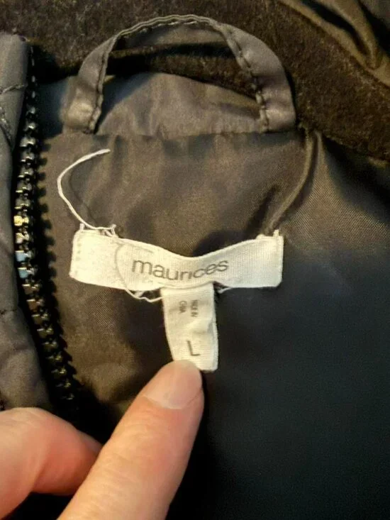 Maurices black and white plaid vest - Picture 3 of 3